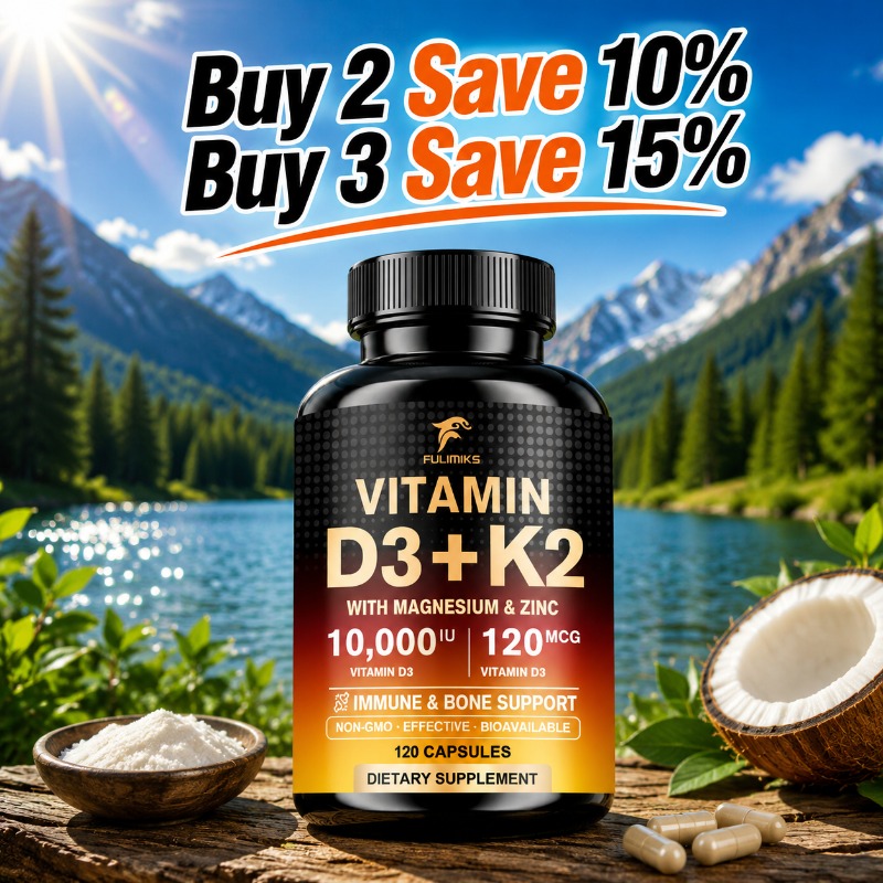 Vitamin D3 K2 Drop - 10000IU Vitamin D3 K2 Supplement, with
