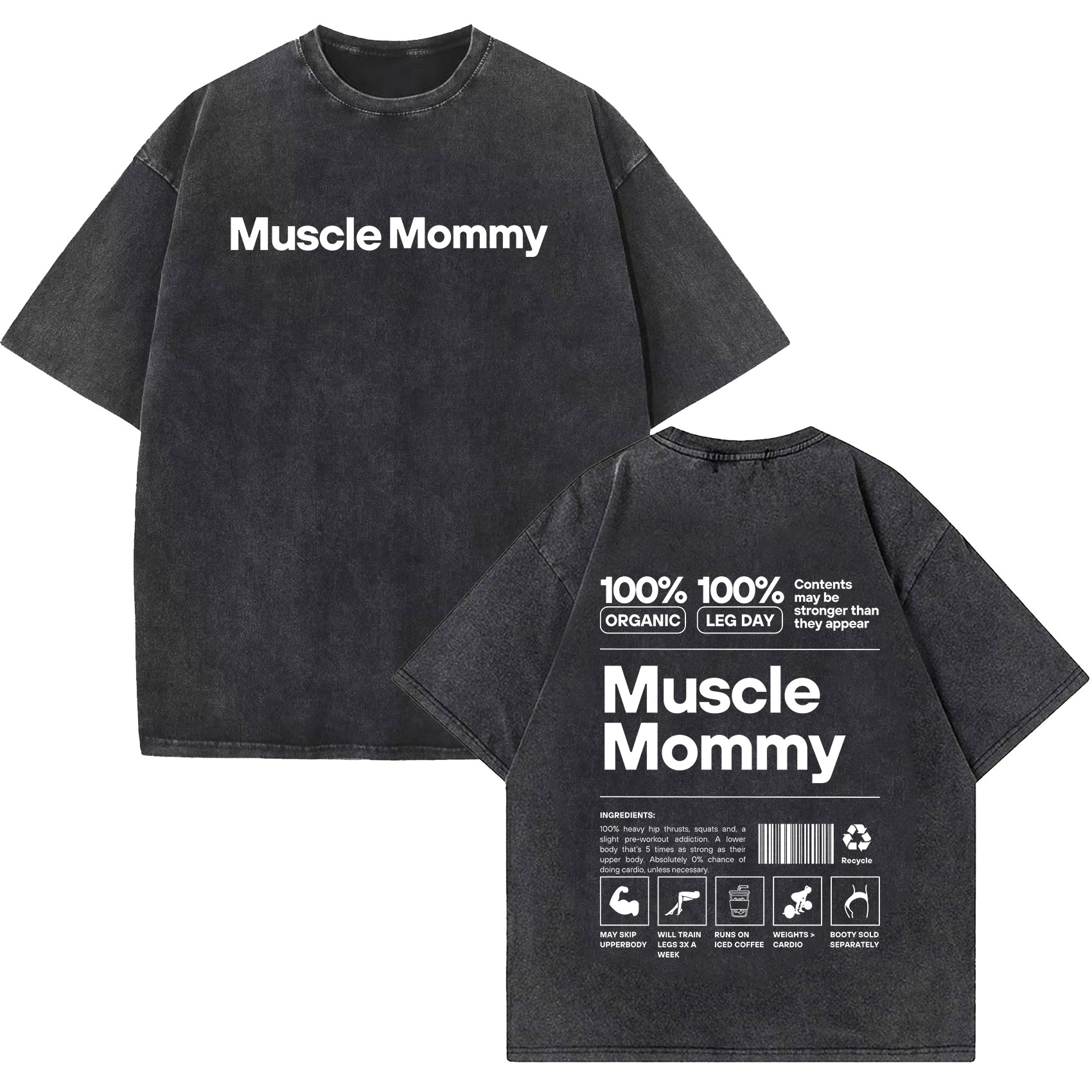 Nutrition Sports Fitness - Vintage Acid Washed Distressed Short Sleeve
