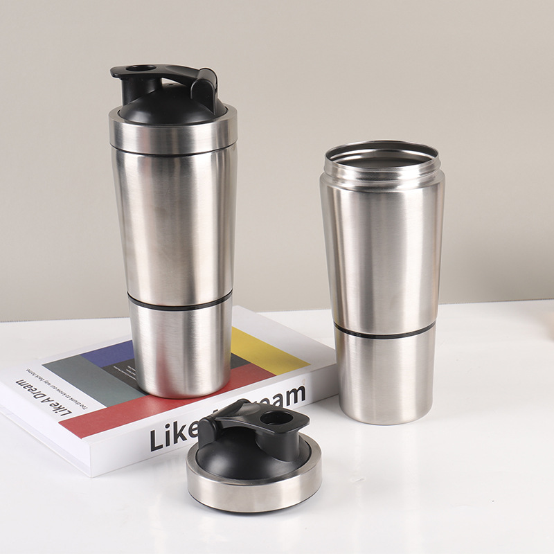 Nutrition Sports Fitness - Stainless Steel Protein Shaker Cup Portable