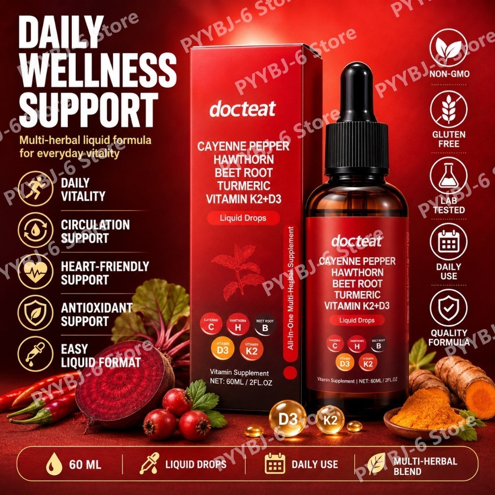Vitamin D3 K2 Drop - Cayenne Pepper Liquid Drops with Hawthorn