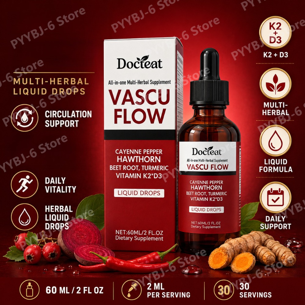 Vitamin D3 K2 Drop - Docteat Multi-Herbal Liquid Drops Hawthorn Cayenne