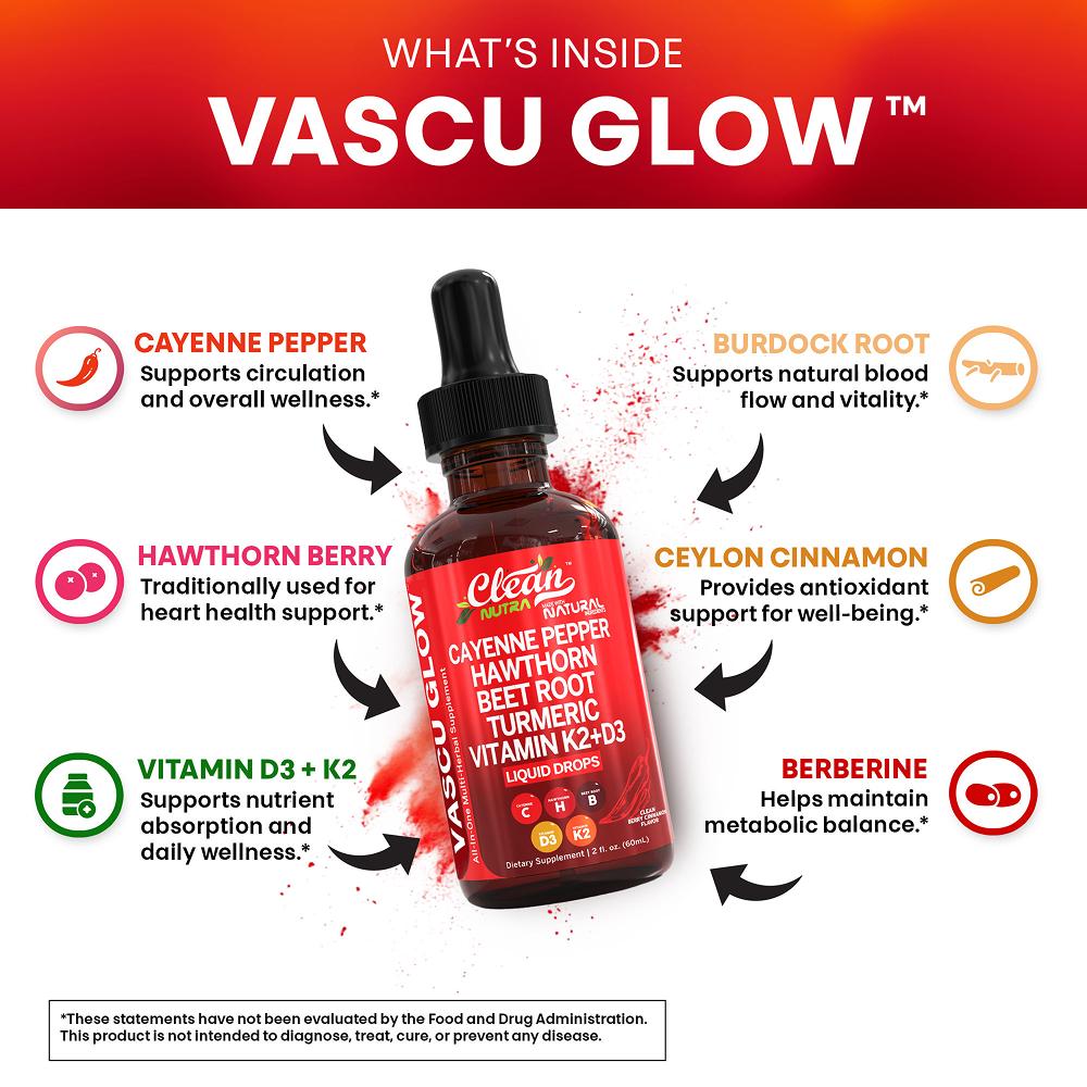 Clean Nutra Vascu Glow Liquid  - đánh giá và giá Vitamin D3 K2 Drop
