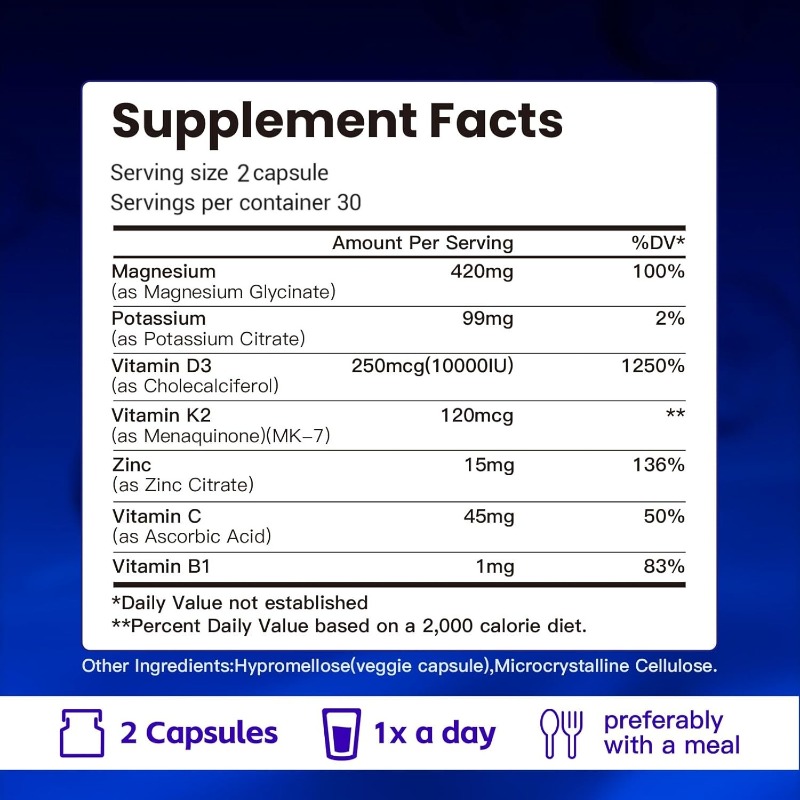 Potassium magnesium zinc capsu - đánh giá và giá Vitamin D3 K2 Drop