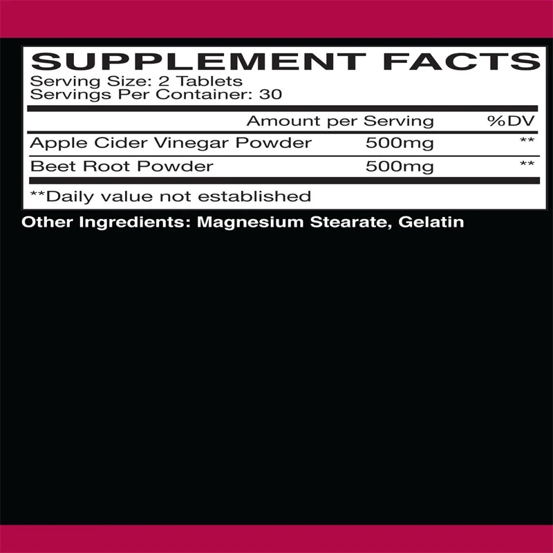 Apple Cider Vinegar+beetroot C - đánh giá và giá Apple Cider Vinegar Pill