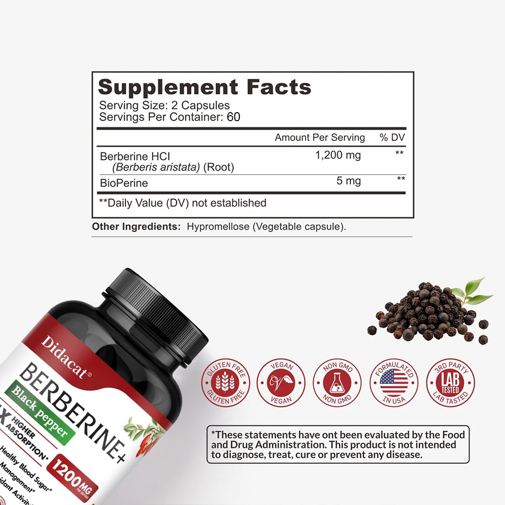Berberine HCl Supplement - for - đánh giá và giá Apple Cider Vinegar Pill
